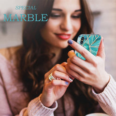3D Electroplating Marble Pattern TPU Protective Case, For iPhone XS Max