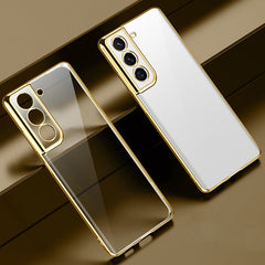 SULADA Shockproof Plating Silicone Transparent Protective Case, For Samsung Galaxy S21 Ultra 5G, For Samsung Galaxy S21 5G