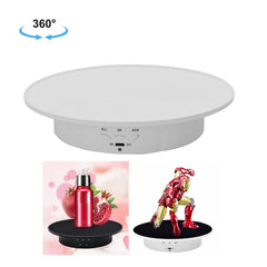 20cm USB Electric Rotating Turntable Display Stand Video Shooting Props Turntable for Photography, Load: 8kg, 20cm(Black Velvet), 20cm (White Base Black Velvet), 20cm (White Base White Velvet)