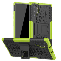 Tire Texture TPU + PC Shockproof Case with Holder, For Galaxy Note 10 Plus
