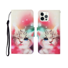 Painted Pattern Horizontal Flip Leathe Case, For iPhone 12/12 Pro