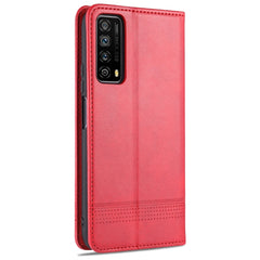 AZNS Magnetic Calf Texture Horizontal Flip Leather Case with Card Slots & Holder & Wallet, For Huawei P smart 2021, For Huawei Y7a, For Huawei Enjoy 20 SE 4G