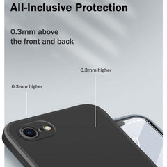 Solid Color Imitation Liquid Silicone Straight Edge Dropproof Full Coverage Protective Case, For iPhone SE 2022 / SE 2020 / 8 / 7, For iPhone 8 Plus / 7 Plus