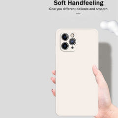 Solid Color Imitation Liquid Silicone Straight Edge Dropproof Full Coverage Protective Case, For iPhone 11 Pro, For iPhone 11 Pro Max