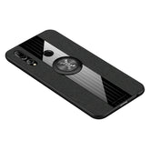 XINLI Stitching Cloth Textue Shockproof TPU Protective Case with Ring Holder, For Huawei Enjoy 9s, For Huawei Maimang 5, For Huawei Maimang 6, For Huawei Mate 20 Lite / Maimang 7