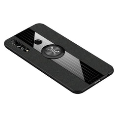 XINLI Stitching Cloth Textue Shockproof TPU Protective Case with Ring Holder, For Huawei Enjoy 9s, For Huawei Maimang 5, For Huawei Maimang 6, For Huawei Mate 20 Lite / Maimang 7