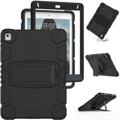 3-Layer Protection Screen Frame + PC + Silicone Shockproof Combination Case with Holder, For iPad 9.7 (2018) / (2017) / Air 2 / Pro 9.7, For iPad 10.2 2021 / 2020 / 2019