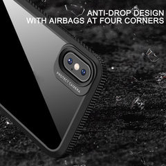 iPAKY MG Series Carbon Fiber Texture Shockproof TPU+ Transparent PC Case, For iPhone XS Max