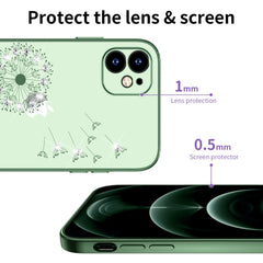 Ultra-thin Electroplating Dandelion Pattern Protective Case, For iPhone 12 Pro Max, For iPhone 12 Pro, For iPhone 12