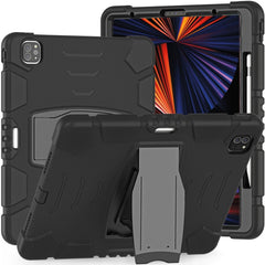 3-Layer Protection Screen Frame + PC + Silicone Shockproof Combination Case with Holder, For iPad Pro 12.9 2022 / 2021, For iPad Pro 12.9 2020