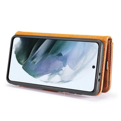 DG.MING Crazy Horse Texture Flip Detachable Magnetic Leather Case with Holder & Card Slots & Wallet, For Samsung Galaxy S21 FE