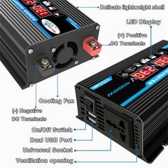 Tang II Generation 12V to 220V 300W Car Power Inverter, 12V to 220V