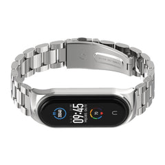 For Xiaomi Mi Band 6 / 5 CS Mijobs CS Metal Three Bead Stainless Steel Watch Band