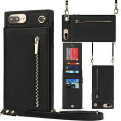 Cross-body Zipper Square TPU+PU Back Cover Case with Holder & Card Slots & Wallet & Strap, For iPhone 8 Plus / 7 Plus, For iPhone 11, For iPhone 11 Pro, For iPhone 11 Pro Max