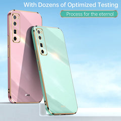 XINLI Straight Edge 6D Electroplate TPU Phone Case, For Huawei nova 7 5G, For Huawei nova 7 Pro 5G, For Huawei nova 7 SE