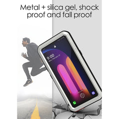 LOVE MEI Metal Shockproof Waterproof Dustproof Protective Case with Glass, For LG V60 ThinQ 5G