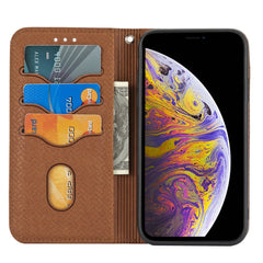 Woven Texture Stitching Magnetic Horizontal Flip PU Leather Case with Holder & Card Slots & Wallet & Lanyard, For iPhone 12 / 12 Pro, For iPhone 12 Pro Max, For iPhone 13 mini, For iPhone 13