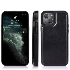 Double Buckle Shockproof PU Protective Case with Card Slots & Holder, For iPhone 13, For iPhone 13 Mini, For iPhone 13 Pro