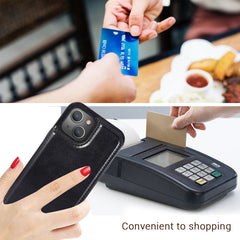 Double Buckle Shockproof PU Protective Case with Card Slots & Holder, For iPhone 13, For iPhone 13 Mini, For iPhone 13 Pro