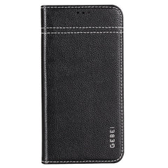 GEBEI Top-grain Leather Horizontal Flip Protective Case with Holder & Card Slots, For iPhone XS Max