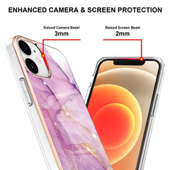 Electroplating Marble Pattern Dual-side IMD TPU Shockproof Case, For iPhone 12 / 12 Pro, For iPhone 12 Pro Max, For iPhone 11, For iPhone 11 Pro Max