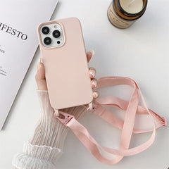 Elastic Silicone Protective Case with Wide Neck Lanyard, For iPhone 13, For iPhone 13 Pro, For iPhone 13 Pro Max