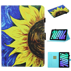Coloured Drawing Stitching Horizontal Flip Leather Case with Holder & Card Slot & Sleep / Wake-up Function, For iPad mini 2024 / mini 6