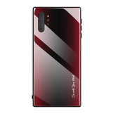 Texture Gradient Glass Protective Case, For Galaxy Note 10 Pro, For Galaxy S10, For iPhone SE 2022 / SE 2020 / 8 / 7, For iPhone XS Max