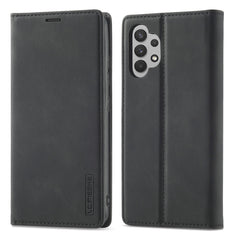 LC.IMEEKE Strong Magnetism Matte TPU + PU Leather Case, For Samsung Galaxy A32 4G