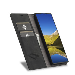 LC.IMEEKE Soft PU + TPU Magnetic Skin-friendly Feeling Leather Phone Case, For Samsung Galaxy S22 Ultra, For Samsung Galaxy S22
