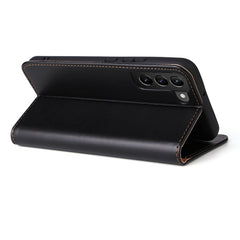 Fierre Shann PU Genuine Leather Texture Leather Phone Case, For Samsung Galaxy S22 5G, For Samsung Galaxy S22+ 5G, For Samsung Galaxy S22 Ultra 5G