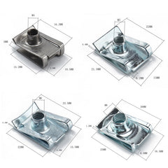 A6827 40 in 1 Car / Motorcycle Clip Nuts B-Shaped Clip Nut, A6827