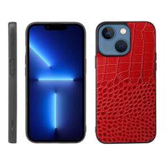 Crocodile Top Layer Cowhide Leather Case, For iPhone 13, For iPhone 13 Pro, For iPhone 13 Pro Max
