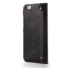 Denior Oil Wax Cowhide Magnetic Button Horizontal Flip Leather Case with Card Slots & Wallet, For iPhone 6, For iPhone 6 Plus / 6s Plus, For iPhone 7 / 8, For iPhone 7 Plus / 8 Plus, For iPhone X / XS, For Galaxy S8