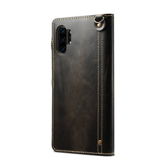 Denior Oil Wax Cowhide Magnetic Button Horizontal Flip Leather Case with Card Slots & Wallet, For Galaxy Note 10 Plus, For iPhone 11, For iPhone 11 Pro, For iPhone 11 Pro Max