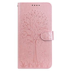 Tree & Deer Pattern Pressed Printing Horizontal Flip Leather Phone Case, For iPhone XS Max, For iPhone 7 / 8 / SE 2020 / SE 2022, For iPhone 11, For iPhone 11 Pro