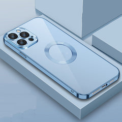 9D Electroplated Edge Len Film Clear PC + TPU Shockproof Case, For iPhone 11, For iPhone 11 Pro Max, For iPhone 12
