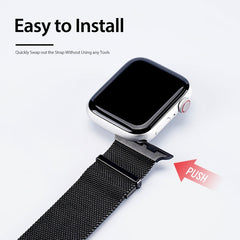 DUX DUCIS Milanese Watchband For Apple Watch Series, 7 41mm / 6&SE&5&4 40mm / 3&2&1 38mm, 7 45mm / 6&SE&5&4 44mm / 3&2&1 42mm