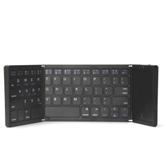 B089T Foldable Bluetooth Keyboard Rechargeable with Touchpad, B089T(Grey), B089T (Silver), B089T (Black)