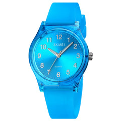 SKMEI 1760 Stainless Steel Buckle Silicone Strap Waterproof Quartz Watch