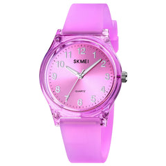 SKMEI 1760 Stainless Steel Buckle Silicone Strap Waterproof Quartz Watch