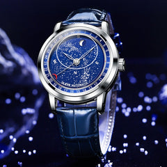 OLEVS 9923 Luminous Starry Dial Automatic Mechanical Men Watch