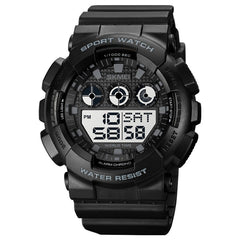SKMEI 1857 Stainless Steel Buckle PU Strap Waterproof Electronic Watch