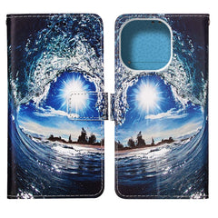 Painted Flat Texture Leather Case with Lanyard & Card Slot & Wallet & Holder, For iPhone 14 Pro Max