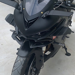 Motorcycle Winglet Aerodynamic Wing Kit Spoiler, Glossy Carbon, Matte Carbon, Forged Texture