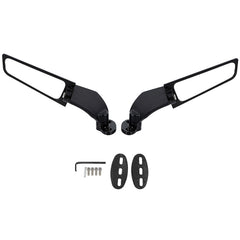 1 Pair Motorcycle Modified Rearview Mirrors Wind Wing Adjustable Rotating Side Mirrors, Adjustable Rotating