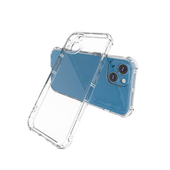 Straight Side Dual Bone Anti-fall TPU Transparent Protective Case, For iPhone 14, For iPhone 14 Plus, For iPhone 14 Pro, For iPhone 14 Pro Max