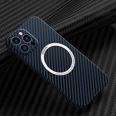 Carbon Fiber Texture MagSafe Magnetic Phone Case, For iPhone 14 Pro Max