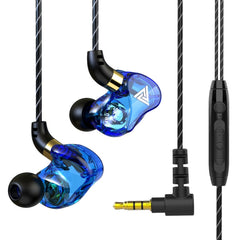 QKZ SK7 3.5mm Sports In-ear Copper Driver Wired HIFI Stereo Earphone with Mic