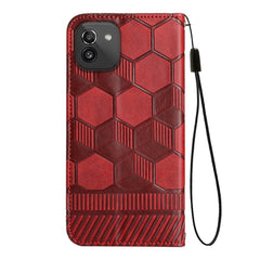 Football Texture Magnetic Leather Flip Phone Case, For Samsung Galaxy A03 164mm, For Samsung Galaxy A03s 164mm India, For Samsung Galaxy A03s 165.8mm US Version, For Samsung Galaxy A03s 166.5mm EU Version